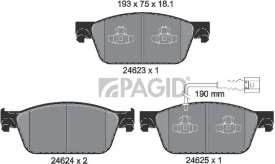 PAGID T1919N Bremseklosser PAGID T1919N Bremseklosser
