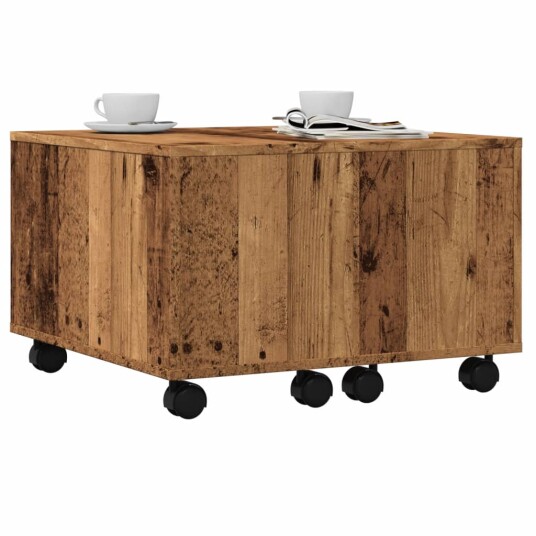 Salongbord gammelt tre 60x60x38 cm konstruert tre 8721158439017