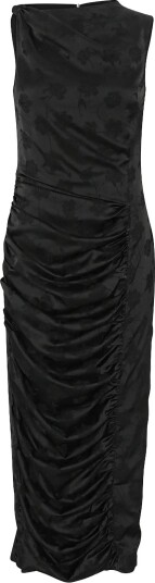 ROTATE Ruched Midi Dress Black 34 ROTATE Ruched Midi Dress Black 34