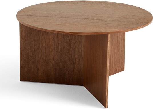Hay - Slit Table Wood Round Xl Walnut Sofabord Tre Farget