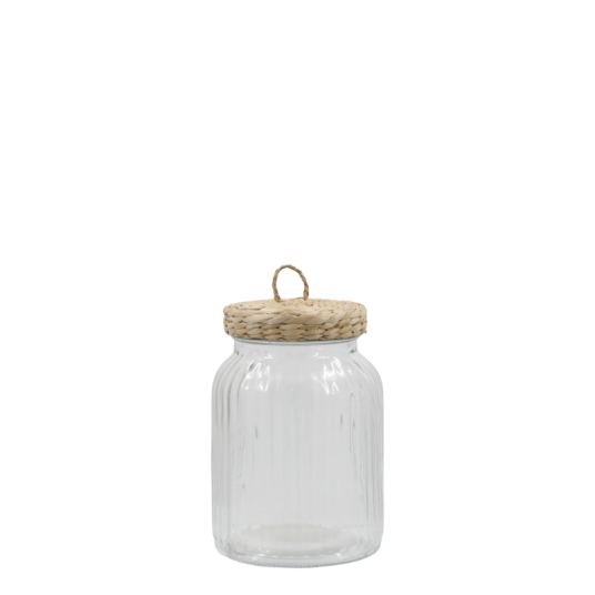 Chic Antique Oppbevaringsglass Flettelokk H16