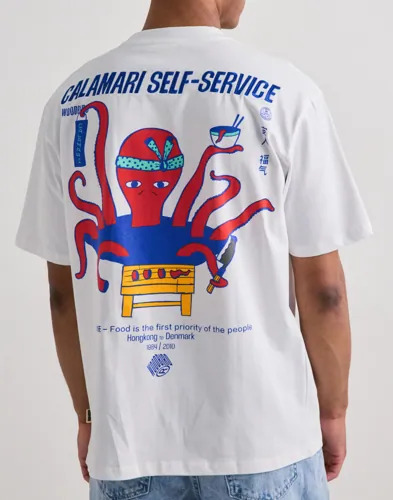 Woodbird Wbbaine Octo Tee T skjorte med trykk Hvit