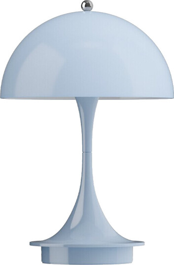 Louis Poulsen Panthella 160 Portable Bordlampe V3 Opal Pale Blå Lampemesteren Louis Poulsen Panthella 160 Portable Bordlampe V3 Opal Pale Blå Lampemesteren