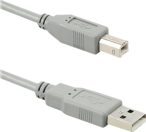 Qoltec   Usb Kabel   Usb Hann Til Usb Type B Hann   Usb 2.0   19 Cm   Grå