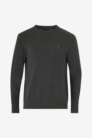 Tommy Hilfiger Genser Pima Org Ctn Cashmere Crew Neck Grå Tommy Hilfiger Genser Pima Org Ctn Cashmere Crew Neck Grå