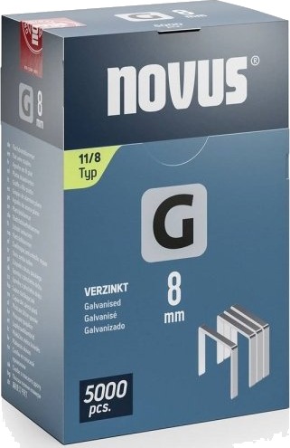 Novus Flattrådstifter G Type 11 8mm 5000 Stk 042 0766 Novus Flattrådstifter G Type 11 8mm 5000 Stk 042 0766
