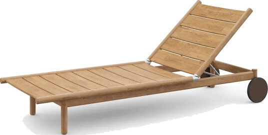 Dedon TIBBO solseng med hjul BP1 teak 0205 vulcano 0305