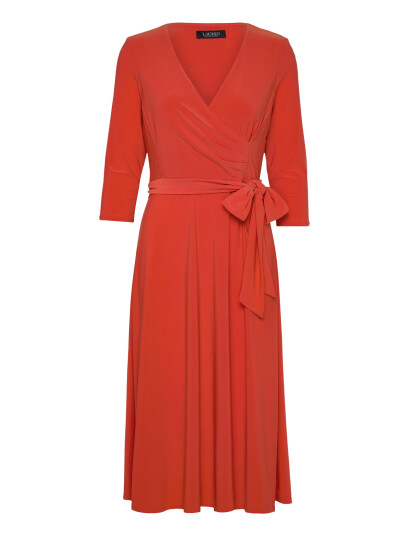 Lauren Ralph Lauren Surplice Jersey Dress - Orange - 32 Lauren Ralph Lauren Surplice Jersey Dress - Orange - 32