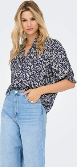 ONLY Onlraya 3/4 Shirt Wvn Noos Navy XS