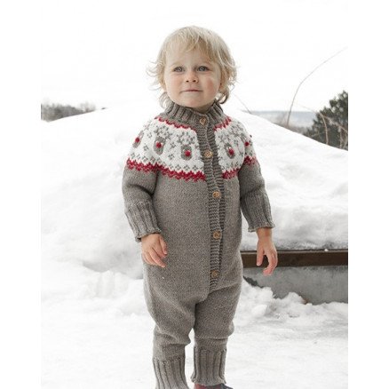 Â Run Run Rudolph by DROPS Design Sparkedress Strikkeoppskrift str 12 mnd 6 år