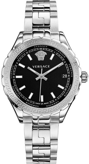 Versace Dameklokke V12020015 Hellenyium Sort/Stål Ø35 mm Versace Dameklokke V12020015 Hellenyium Sort/Stål Ø35 mm