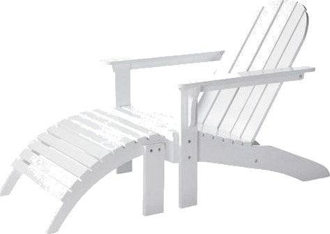 Cinas Adirondack Loungestol m/ Skammel Hvit Cinas Adirondack Loungestol m/ Skammel Hvit