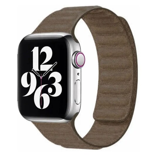 Apple Watch (38/40/SE/41MM) Magnetisk Lippa Finewoven Stropp - Brun