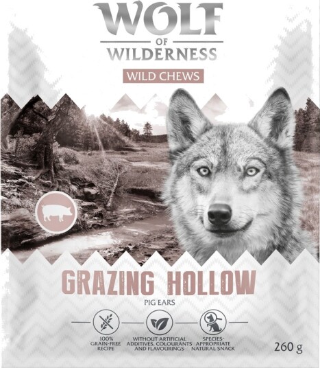 Wolf Of Wilderness Griseører Grazing Hollows Sparepakke 3 X 260 G