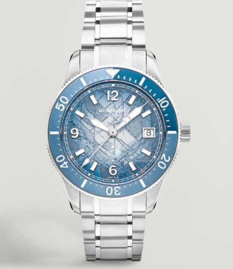 Montblanc Iced Sea Automatic Date 0 Oxygen Light Blue