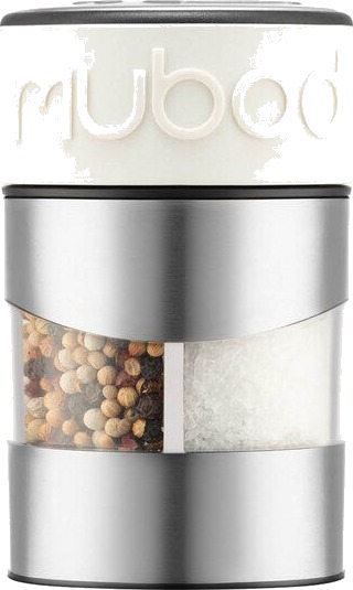 Bodum   Twin salt  og pepperkvern 12,5 cm hvit