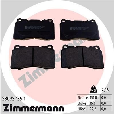 Bremseklosser ZIMMERMANN 23092.155.1 Bremseklosser ZIMMERMANN 23092.155.1