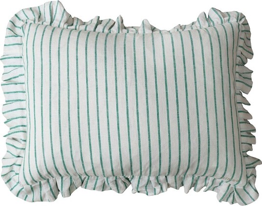 Mimou Pute med volang Stripe Hvit Mimou Pute med volang Stripe Hvit