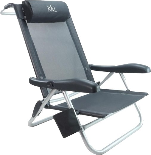 Lett strandstol i aluminum - 5 posisjoner Lett strandstol i aluminum - 5 posisjoner