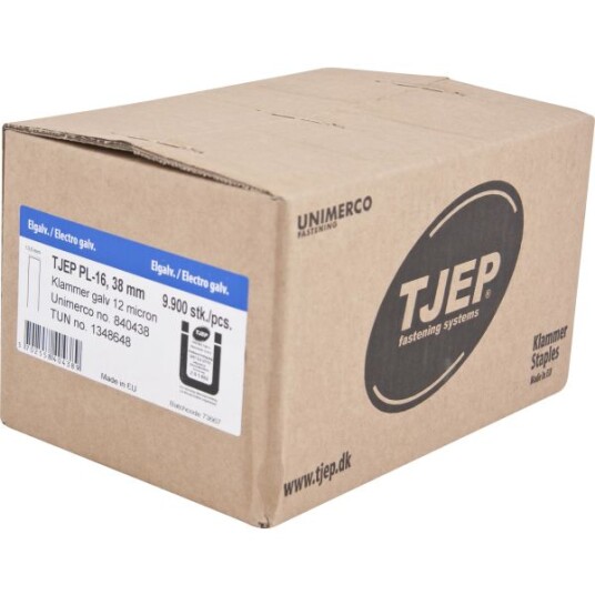 TJEP 840438 Klammer PL-16 FZB 38 mm 9900-pakning Innfesting