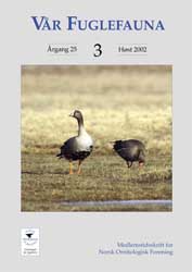 Norsk Ornitologisk Forening Vår Fuglefauna   2002 3 årgang 25