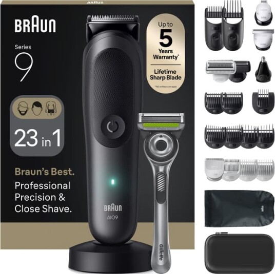 Braun Alt-i-ett Serie 9 multitrimmer AIO9560 grå