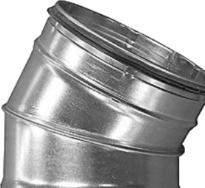Bøj. Ø250 30 Gr.   Bf 250 30 Nippel/Nippel Falset Galvaniseret