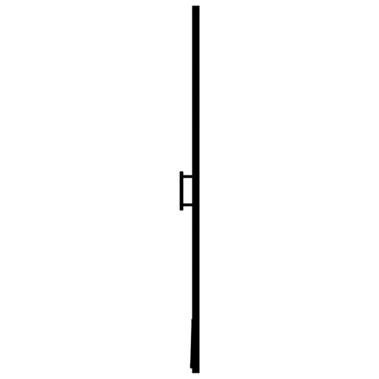 Dusjdør herdet glass 91x195 cm svart