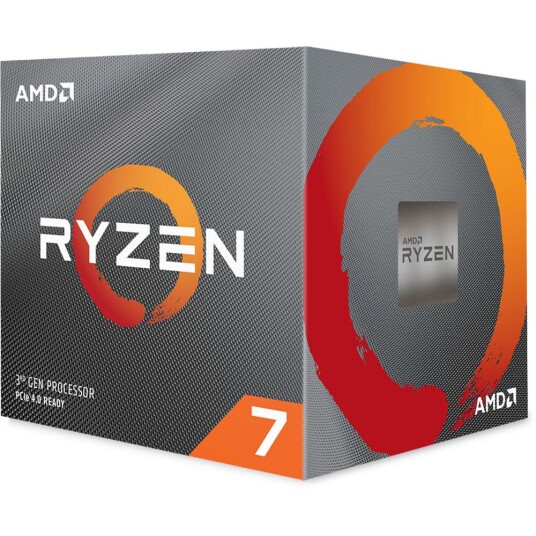 AMD Ryzen 7 3800X 3.9GHz-4.4GHz 8 kjerner, 16 tråder, AM4, PCIe 4.0, 32MB cache, 105W, boxed