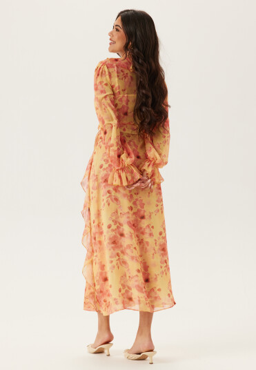 Bubbleroom Occasion Belted Chiffon Midi Dress