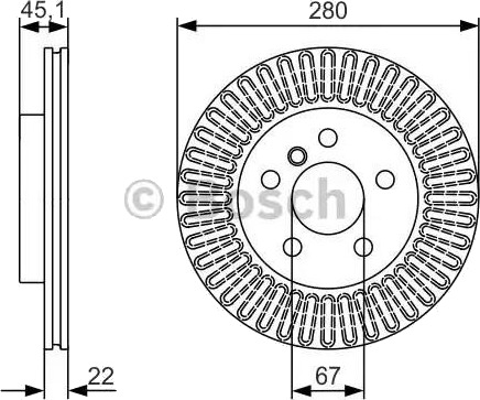 Bremseskive BOSCH 0 986 479 C97 Bremseskive BOSCH 0 986 479 C97