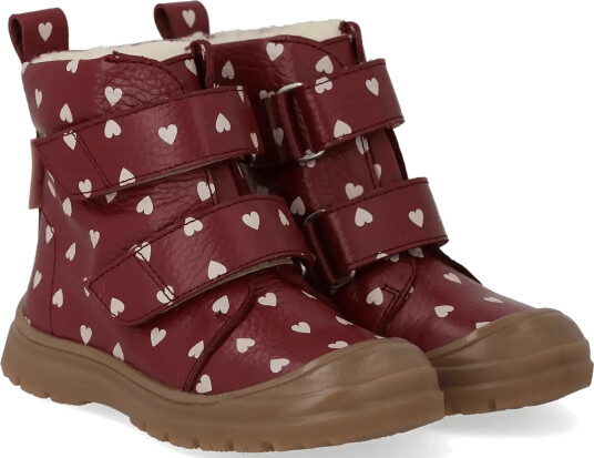 ANGULUS Boots Flat With Velcro Burgundy 29