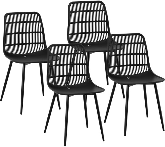 Fromm & Starck Stol 4 stk. maks 150 kg sete 46,5 x 45,5 cm sort 10260135