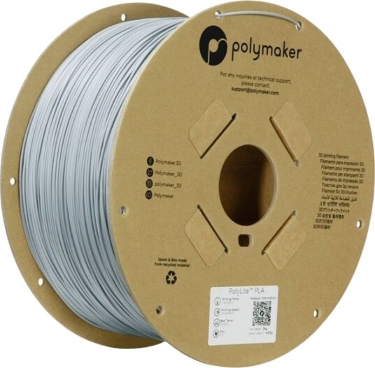 Polymaker PolyLite PLA Filament 1.75 mm 3000 g Grå PA02035