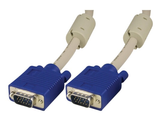 Deltaco VGA-kabel 1 m HD15 Hankjønn Nickel