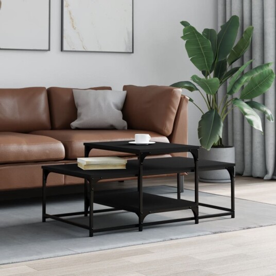 Salongbord svart 102x60x45 cm konstruert tre 8721012124752