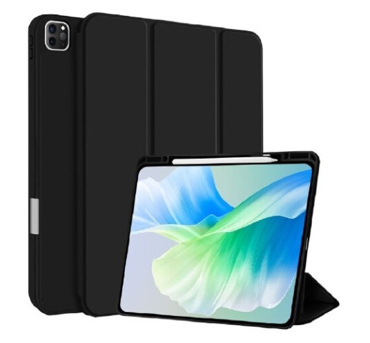 iPad Pro 13" 2024 4smarts Basic Folio Deksel m. Penne Holder - Svart iPad Pro 13" 2024 4smarts Basic Folio Deksel m. Penne Holder - Svart
