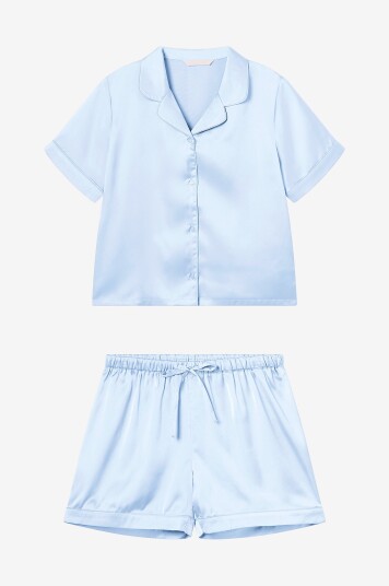 Ellos Collection Satengpyjamas Blå