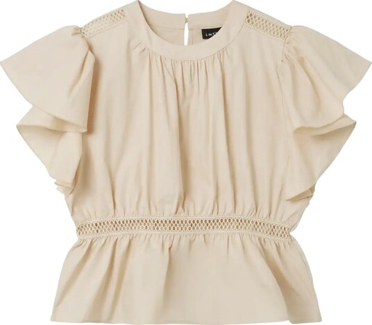 LMTD Nlfhilles Caps Shirt Cream 146 152 LMTD Nlfhilles Caps Shirt Cream 146 152