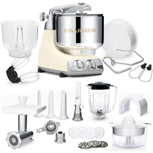 Ankarsrum AKM 6230 Kjøkkenmaskin + Deluxepakke, Light Créme Ankarsrum AKM 6230 Kjøkkenmaskin + Deluxepakke, Light Créme