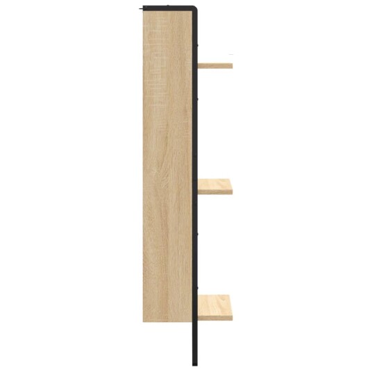Vegghylle 3 etasjer sonoma eik 30x25x100 cm konstruert tre 8721012046382 Vegghylle 3 etasjer sonoma eik 30x25x100 cm konstruert tre 8721012046382
