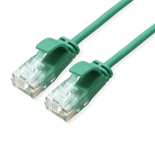 ROLINE GREEN UTP Data Center Patch Cord Cat.6A  Class EA  LSOH Slim green 2 m