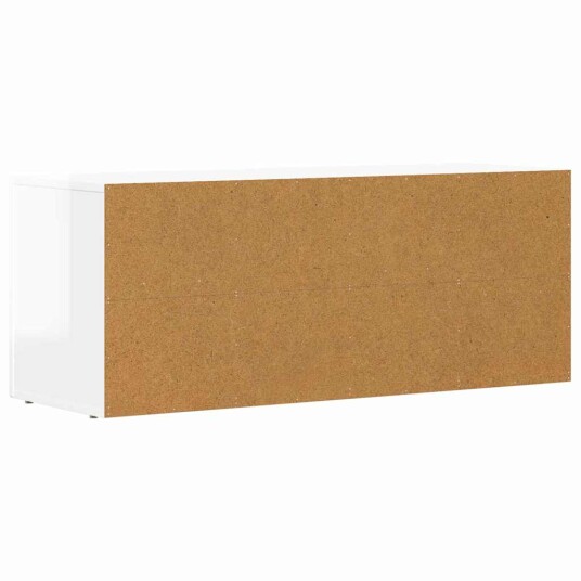 TV skap Høyglanset hvit 100 x 35 x 40 cm Konstruert tre TV skap Høyglanset hvit 100 x 35 x 40 cm Konstruert tre