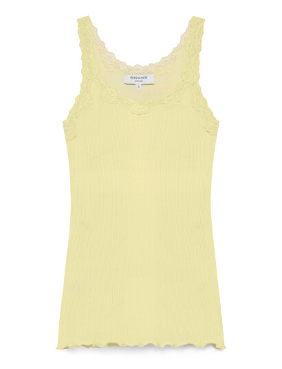 Rosemunde Rwbabette Silk Sl Deep Back Lace To - Yellow - XS