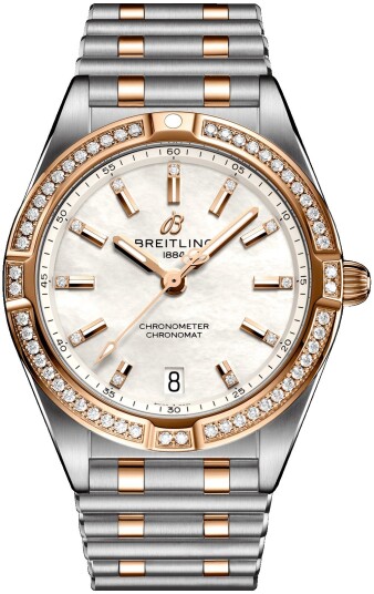 Breitling Dameklokke U77310591A2U1 Chronomat 32 Hvit/18 karat rosé