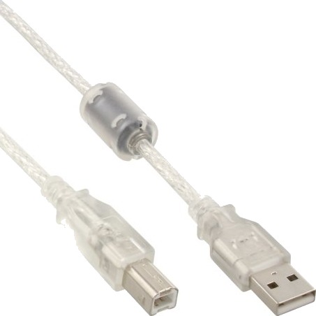 Inline 34535 3 M Usb A Usb B Hankjønn/Hankjønn 0,48 Gbit/S Gjennomsiktig