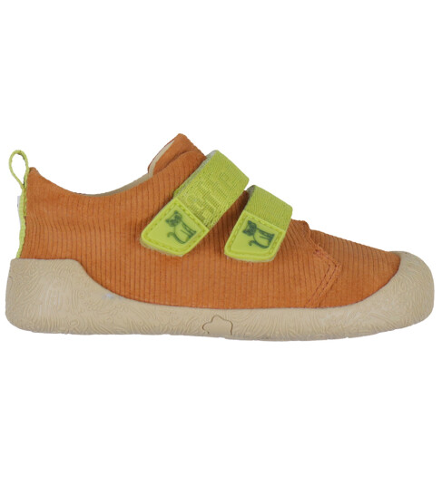 Affenzahn Babysko Leather Walky CAT Brun 23 Babysko Oransje