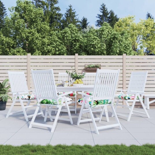 vidaXL Stolputer 6 stk flerfarget 40x40x7 cm stoff