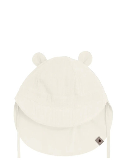 Huttelihut Summer Hat Ears Muslin Cream 48\6 12M