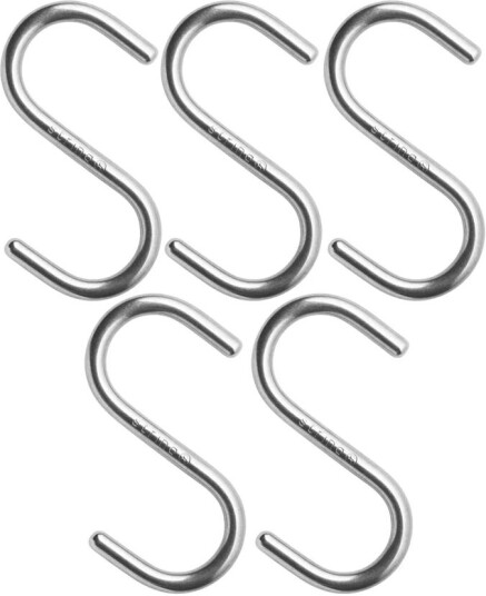 String s-krok 5-pakning Rustfritt stål String s-krok 5-pakning Rustfritt stål